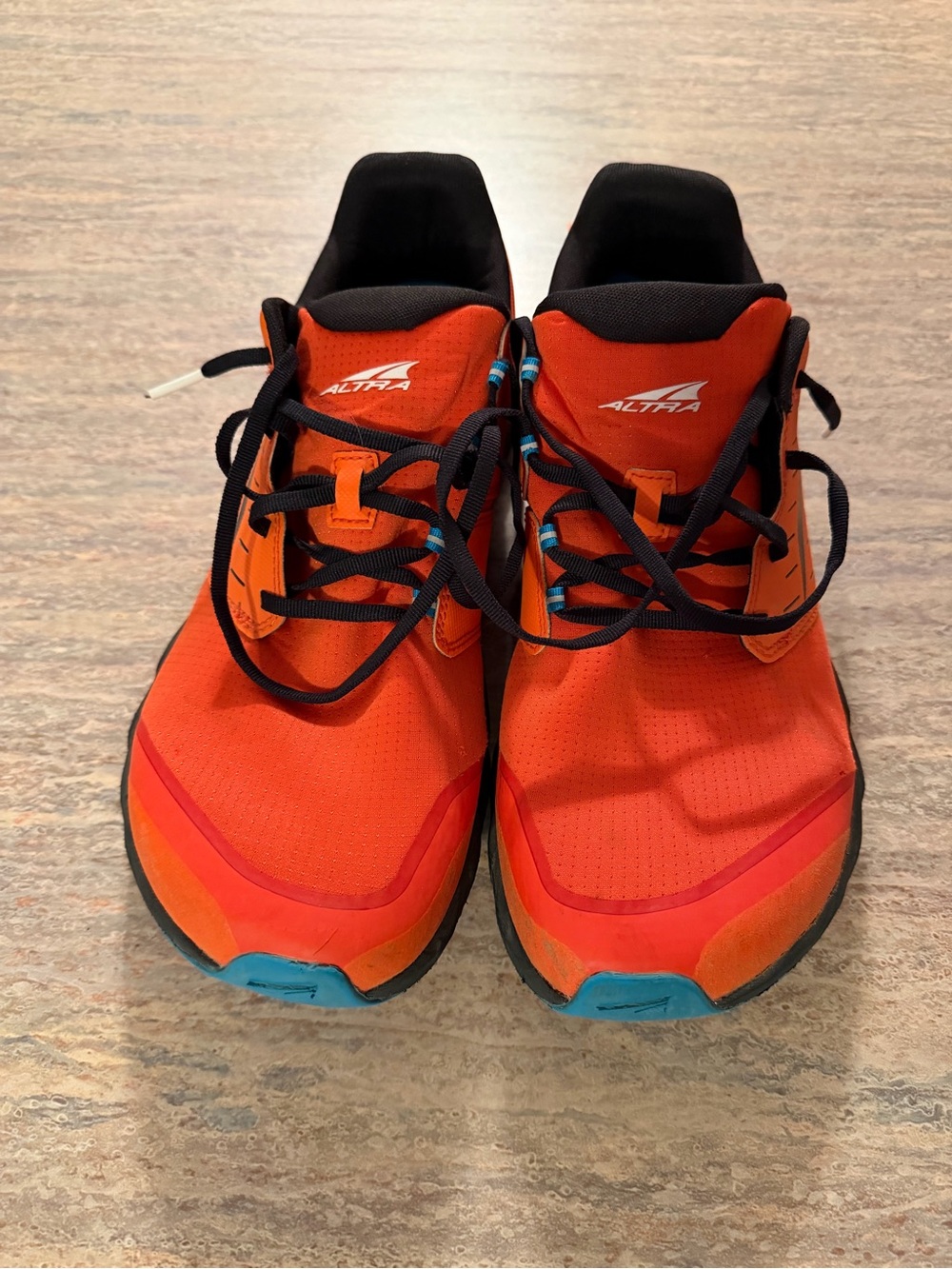 Altra Men’s Athletic Shoes - Orange with Black and Blue Accents Superior 5
